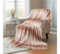 MACEVIA Flannel Fleece Animal Print Throw Blanket for Couch, Cabin Decor Deer Blanket, Hide Cabin Throw Blanket, Super Soft Fluffy Thick Warm Throws Home Decor for Bed Sofa(Deer, 50x60 Inches)