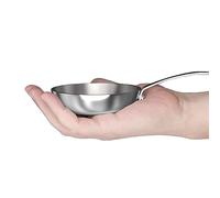 Macevia Mini 0.12QT Sauce Pan,18/10 Stainless Steel Butter Warmer Small Pot Cooking with Handle, Multipurpose Use for Home Kitchen or Restaurant (4 Inch) - Silver