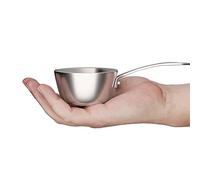 Macevia Mini Sauce Pan,18/10 Stainless Steel Butter Warmer Mini Pan Cooking Sauce Cup with Handle For All Stoves Multipurpose Use for Home Kitchen or Restaurant (5oz/150ml) - Silver