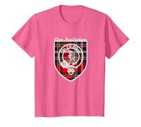MacFarlane Surname Last Name Scottish Clan Tartan Crest T-Shirt, Youth, Pink Heather, 3T