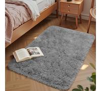 Macgace Small Throw Rugs for Bedroom, 2x3 Grey Mini Non-Slip Area Rug, Super Soft Plush Fluffy Carpet Modern Home Decor Aesthetic for Entryway Entrance Nursery Kids Room Dorm Office