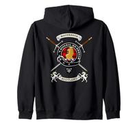 MacGregor Clan Badge Rob Roy Tartan & Swords (back) Zip Hoodie