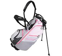 MacGregor Golf Ladies VIP 14 Divider Stand Carry Bag with Full Length Dividers (Grey/White/Pink)