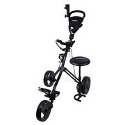 MACGREGOR Golf X-TREME 3 Wheel Push/Pull Golf Trolley With Seat (Black)