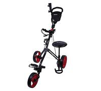 MACGREGOR Golf X-TREME 3 Wheel Push/Pull Golf Trolley With Seat (Red)