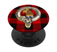 MacGregor Scottish Clan Badge & Rob Roy Tartan PopSockets Adhesive PopGrip