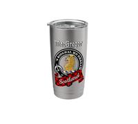 MacGregor Scottish Clan Badge & Rob Roy Tartan Stainless Steel Insulated Tumbler