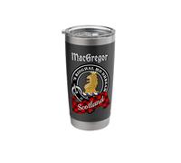 MacGregor Scottish Clan Badge & Rob Roy Tartan Stainless Steel Insulated Tumbler