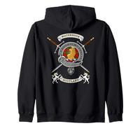 MacGregor Scottish Clan Badge Tartan & Swords (back) Zip Hoodie