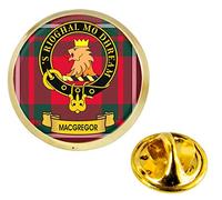 MacGregor Scottish Clan Crest Lapel Pin Badge in Gold Colour Product Of Scotland