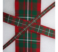 MacGregor Tartan Ribbon Scotland Christmas 6 Widths Buy 1 2 or 4 Metres 04 504D, 25mm, 4 Metres