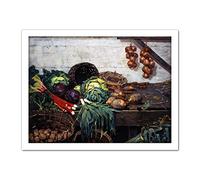Macgregor The Vegetable Stall Still Life Food Painting Large Framed Art Print Poster Wall Decor 18x24 in