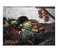 Macgregor The Vegetable Stall Still Life Food Painting Large Print Poster Wall Art Decor Picture