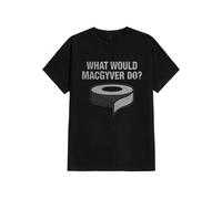 MacGyver - What Would MacGyver Do - T-Shirt - black - S - 100% Cotton S