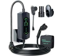 MACH 3 Fast 40 Amp Level 1&2 Portable EV Charger, Electric Vehicle Charging Station, 120-240V NEMA 14-50 w/ 5-15 Adapter. SAE J1772 car Connector & Tesla mobile NACS, Outdoor EVSE, 25ft Cable w/holder