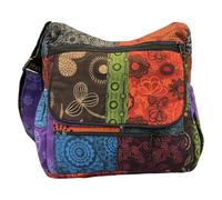 Macha Bag Indian Bohemian Hippie Patchwork Crossbody Shoulder Bag Ethnic cotton with colorful prints (Multicolor 01)