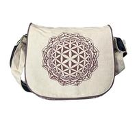 Macha Boho Ethnic Indian Hippie Bag for women Bohemian Cross-Body Tote with Vibrant Patterns (Beige)