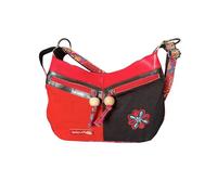 Macha Cotton and leather shoulder bag For Women Indian Ethnic Colorful Indian hippie boho shoulder bag (Red)