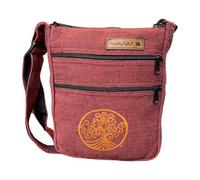 Macha Crossbody bag indian Style in Cotton with colorful prints shoulder bag for women Ethnic boho (Bordeaux 01)