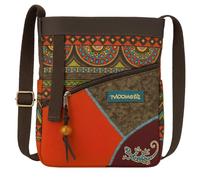 MACHA Ethnic Indian Crossbody Bag Cotton and Leather Shoulder Bag for Women hippie bag handbag, Indian Style (Brown)