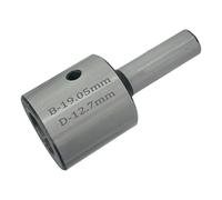 MachEl Annular Cutter with 1/2" Shank Tool Steel Holder (Hard & Ground) and Lock Screw - Designed to Accommodate 19mm Shank Rota Broaches ((OAL - 75 mm))