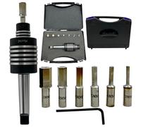 MachEl Lathe's High-Precision Live Revolving Center with MT-2 Shank Teng Style, Featuring Hex Tool and High-Speed Steel (HSS) Rotary Broach (Broach Size in mm)