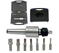 MachEl MT3 Shank Rotary Broach Kit with ER-20 Adapter & 7-Piece Square Broach Set - High-Precision Machining Tools for CNC and Milling Operations