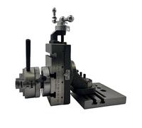 MacHel New Mini Swivel Vertical Slide with 3 Slots Side Scale, Base Plate,Back Plate and 50mm (3-Jaw) Self-Centering Chuck