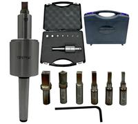 MachEl Next - Gen MT2 Shank Rotary Broach Set with 7-Piece HSS Square Punches - M10 x 1.5mm Drawbar Thread (MT2-Square)