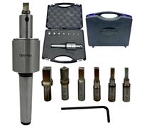 MachEl Next - Gen MT3 Shank Rotary Broach Set with 7-Piece HSS Square Punches - M12 x 1.75mm Drawbar Thread (MT3-Square)