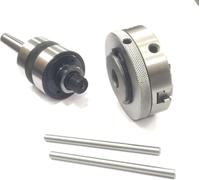 MachEl Revolving Centre MT3 shank with 3 Jaw 65 mm Chuck mounting for Lathe's Tailstock