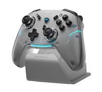 Machenike G5PROMAXSE Bluetooth PC Controller with Charging Dock, Hall Effect Joystick/Triggers, Gaming PC Controller for Switch/Android/iOS/Steam/Mobile, Gyroscope, Gray