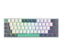 Machenike K500A-B61W 60% Wireless Mechanical Gaming Keyboard, 61 Keys, Hot-Swappable Linear Red Switch, Dynamic RGB Backlight, Anti-Ghosting, Dual PBT Keycaps