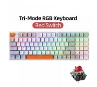 Machenike K500W Tri-mode Wireless Mechanical Keyboard RGB Backlit Compatible With PC And Laptop(Red Switch)