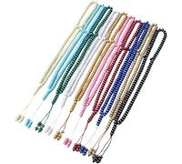 Machify 10 Pcs Acrylic 99 Bead Muslim Rosary, Tasbih Misbaha in Multiple Colors, Ramadan Eid Gift, 0.2 X 0.3 in Beads