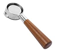 Machify 2.3 Stainless Steel Bottomless Portafilter With Wooden Handle For E61 Group, Compatible With Flair 58, Ecm, Rocket, Sanremo, Synesso, Vbm, Gemilai, Wega, Milesto, Expobar, Profitec