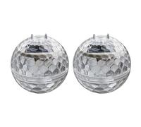 Machify 2 PCS Solar Pool Lights, Floating LED Sphere Lamps for Yard Decoration, Outdoor Solar Powered Floating Pond Lights, Multi-Color Lighting, IP44 Waterproof