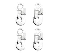 Machify 23Kn Galvanized Steel Snap Hook, 4 Pcs Heavy Duty Safety Hook With Buckle Lock, 5.1 X 2.4 In, For Climbing, Professional For Electricians, Outdoor Mountaineering