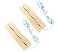 Machify 3D Objects And Home Decor, Wooden Led Light Display Base, Quality Stylish Acrylic Lamp Stand, Usb Powered With Color Modes, Merry Christmas Card Included, Perfect