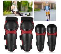 Machify 4 Pcs Knee Elbow Pads, Motorcycle Protective Armor Set For Youths, Little Ones, Adjustable Protective Gear Set, Dirt Knee And Shin Guards For Skiing, Biking, Skateboard, Motocross