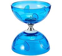 Machify 5.9 X 5.1 In Large Bearing Diabolo Set, Blue Transparent Chinese Yoyo With Professional Sticks, 32.8 Ft Spare String, Mesh Bag, Instructions