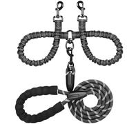 Machify 59 in / 150 Cm Rope Dog Leash for Two Dogs, Heavy Duty 1/2 in Thick Climbing Rope Leash, Padded Handle, Reflective, for Large Dogs Up to 150 Lbs / 68 Kg