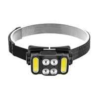 Machify 6 Modes Usb C Rechargeable Headlamp, Lightweight Head Lamp With Red Light, Wave Sensor, Abs Silicone, 1200 Mah Battery Headlight For Outdoor Running, Camping, And Fishing