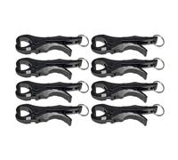 Machify 8 Pcs Portable Fish Lip Gripper Set, Heavy Duty 44.1 Lbs / 40 Kg, Lightweight Damage-Reducing Non-Puncture Clamp Fish Grabber, Black, For Tournament Bass Fishing Culling System Accessories