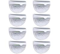 Machify 8 Pcs Solar Fence Light, Half-Round Design, 6 LED Automatic Wall Lights, Solar Powered Outdoor Night Lights, Easy Installation, Weather-Resistant