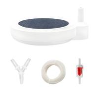Machify Aquarium Air Stone Kit, Dissolving Bubble Oxygen for Fish Tank, 2 in / 5 Cm Diffuser, Includes 6.6 Ft / 2 M Tubing, Check Valve, Y-Connector, Quiet Operation