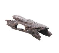 Machify Aquarium Fish Hideaway, 9.4 In Reptile Hide, Artificial Resin Hollow Tree Trunk For Turtle Tank, Terrarium Lizard With Basking Platform, Fish Cave Decor, Shrimp Breeding