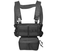 Machify Armed Chest Rig Mk3, Black, With Adjustable Shoulder Straps, Multiple Pockets, 1000D Nylon Lightweight Armed Vest, Waterproof, Modular Design