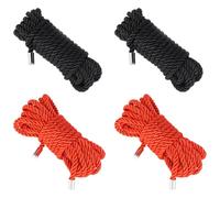 Machify Black & Red Rope Kit, Four Pieces, Soft Silk & Nylon, Smooth