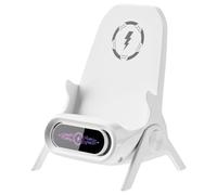 Machify Chair Wireless Charger, Universal 12V/2A Fast Charger with Strong Attachment Force Suction Head, Portable Cell Phone Holder, Phone Stand, Compatible with All Mobile Phones - White